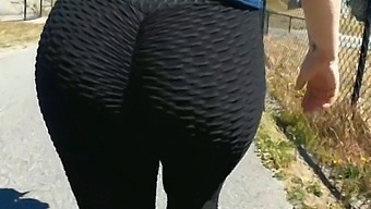 Hot Milf Shows Off Her Big Butt And Legs In Public
