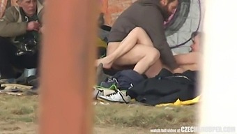 Real Homemade Threesome With Czech Babe And Big Cock Outdoor
