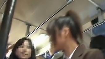 Interracial Japanese Babe Gives Blowjob In Public