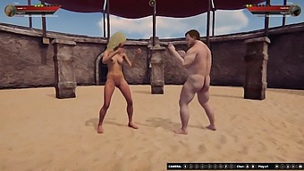 Ethan And Faye Engage In A Nude Combat Using Naked Fighter 3d
