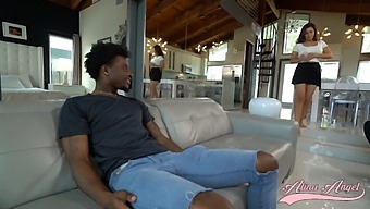 Exclusive Video Of Alina Angel'S Anal Adventure With Young Black Stud