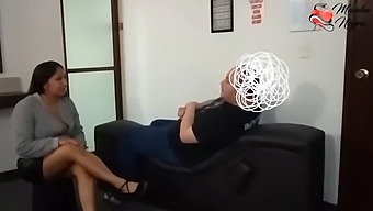 Pregnant Therapist Engages In Sexual Activity With Her Patient In A Pretend Scenario