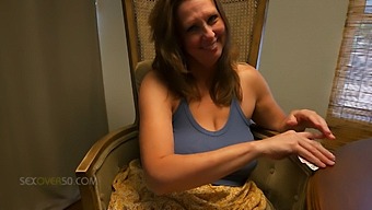 A Sexy Cougar Stepmother Gives Her Stepson A Lesson In Sex While They Play Cards.