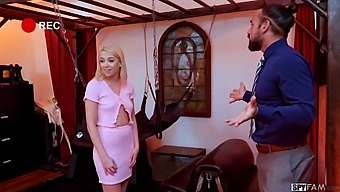 Madison Summers Spied Giving Stepdad A Blowjob In His Sex Dungeon