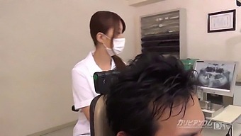 Japanese Dentist Gives A Titillating Show With Big Natural Breasts